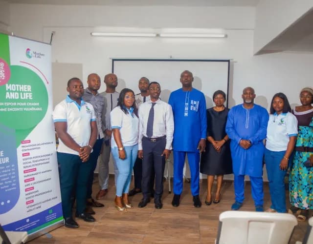 The team and partners at an awareness session.